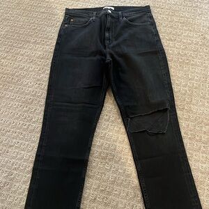Re done black distressed jeans